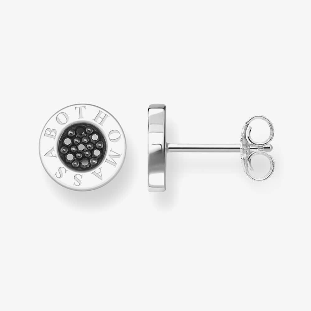 Thomas Sabo Thomas Sabo Silver Round Black Cubic Zirconia Studs
