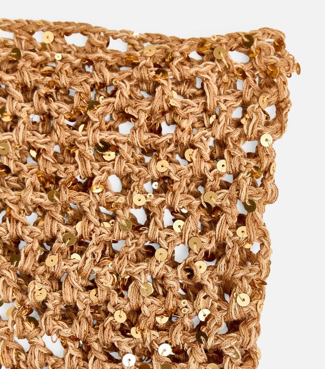 Public Desire Gold Sequin Crochet Bandana Public Desire New Look - 2