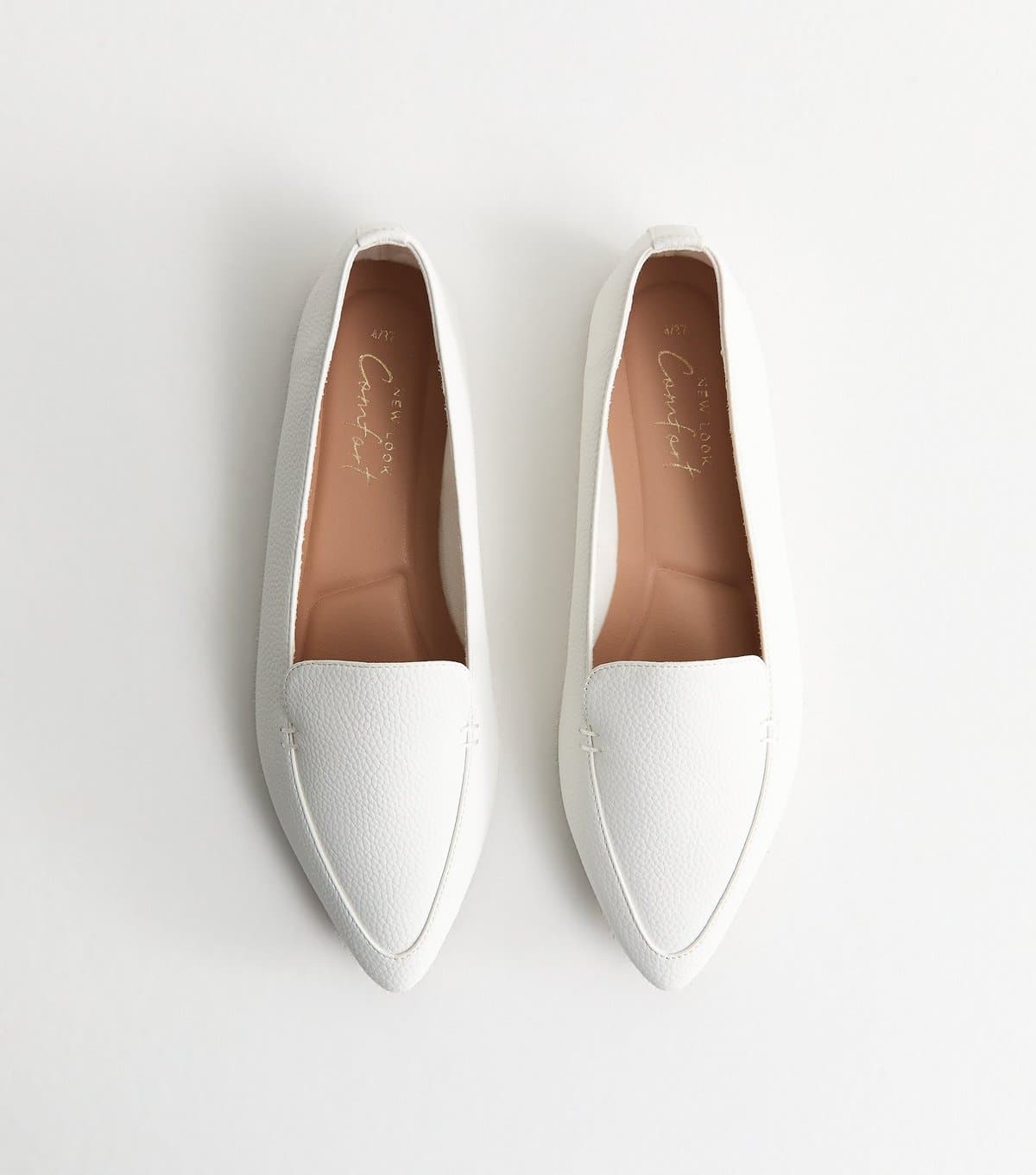 New Look New Look White Faux Leather Ballerina Flats