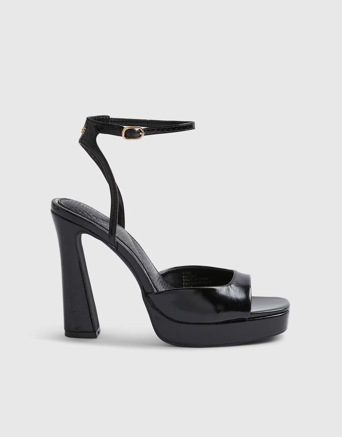 ASOS River Island Platform heeled sandals in black - 1