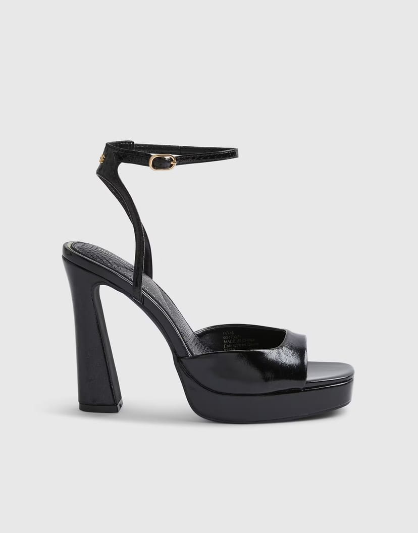 ASOS River Island Platform heeled sandals in black - 1
