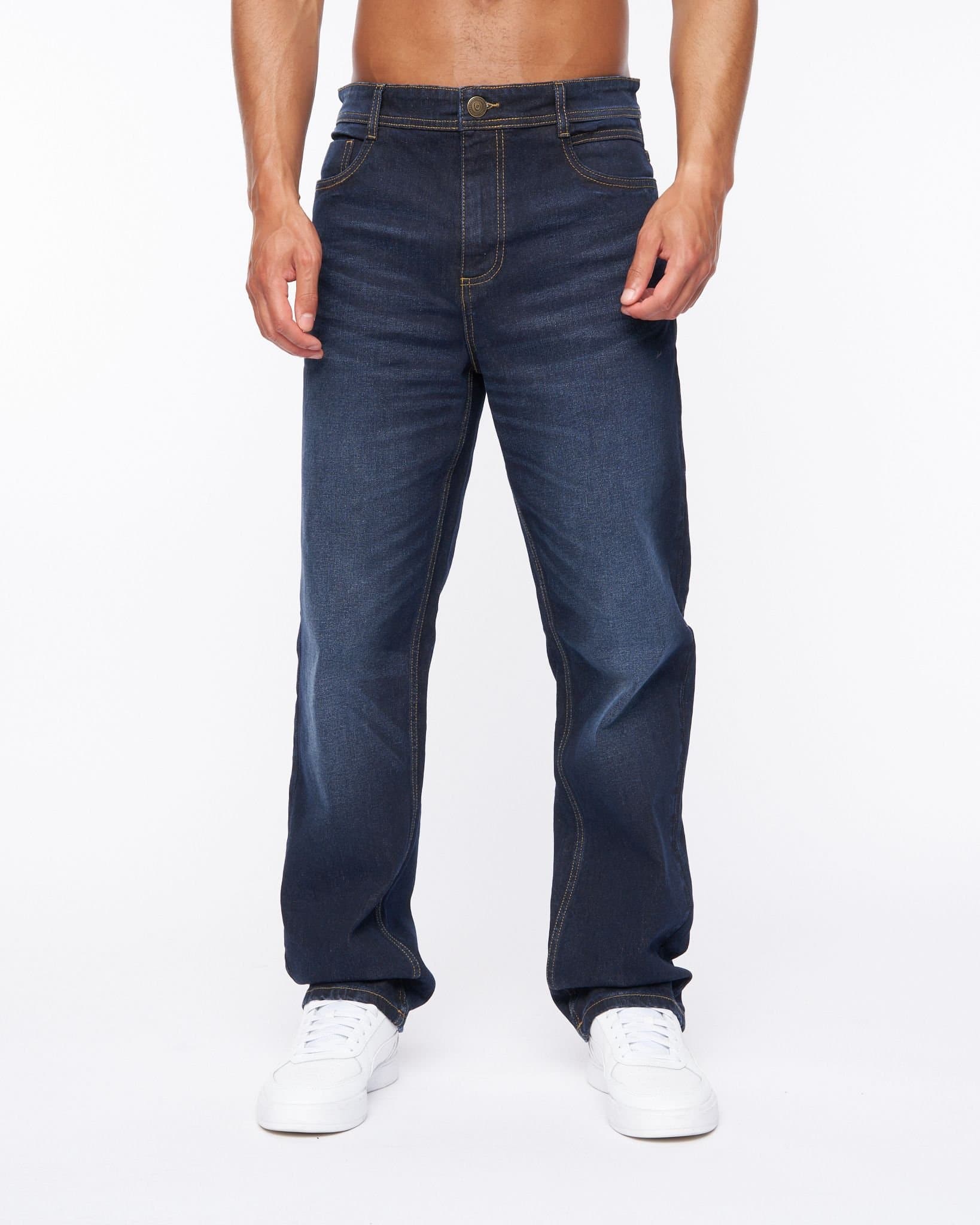 Duck&Cover Duck&Cover Dark Navy Modern Slim-Fit Men's Jeans