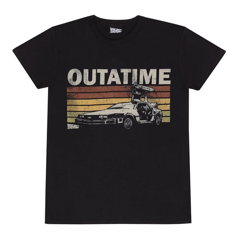Back To The Future Back To The Future Men's Outatime Retro T-Shirt in Black - 1