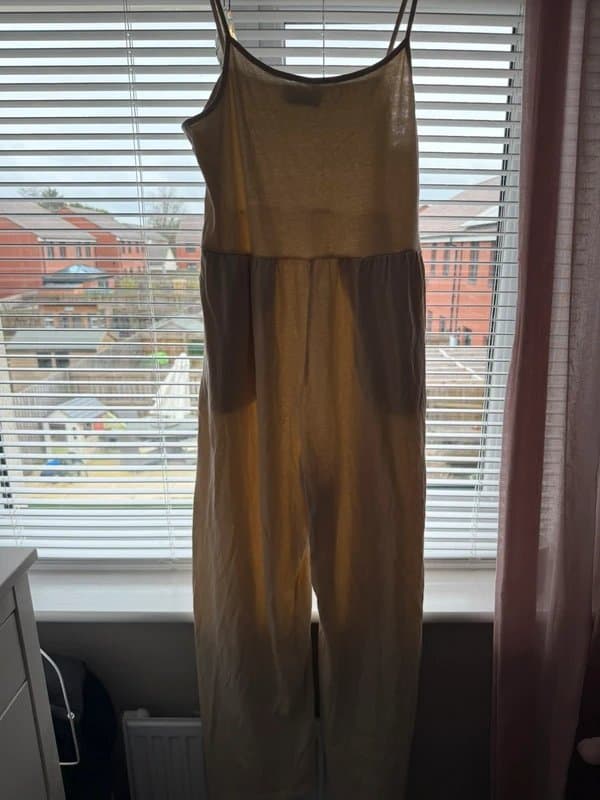 ASOS Cream wide leg jumpsuit