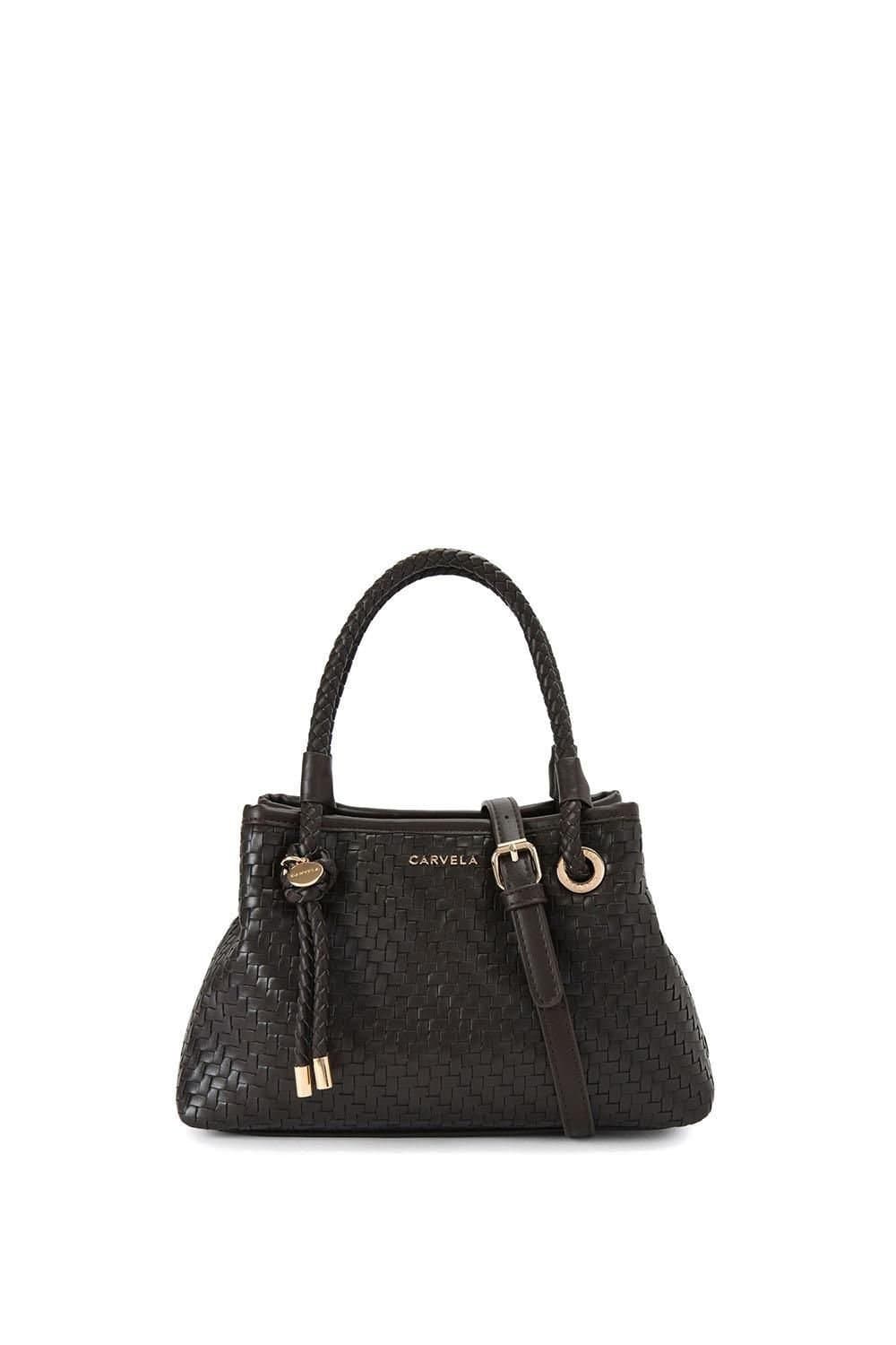 Carvela Carvela Women's 'Antionia Weave Mini' Bag in Dark Brown