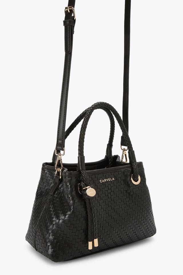 Carvela Carvela Women's 'Antionia Weave Mini' Bag in Dark Brown - 2