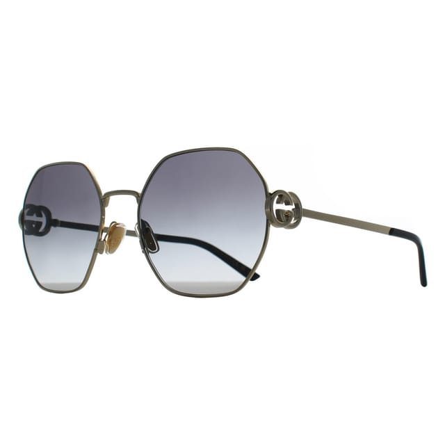 Gucci Gucci Women's Round Gold Grey GG2046S - 2