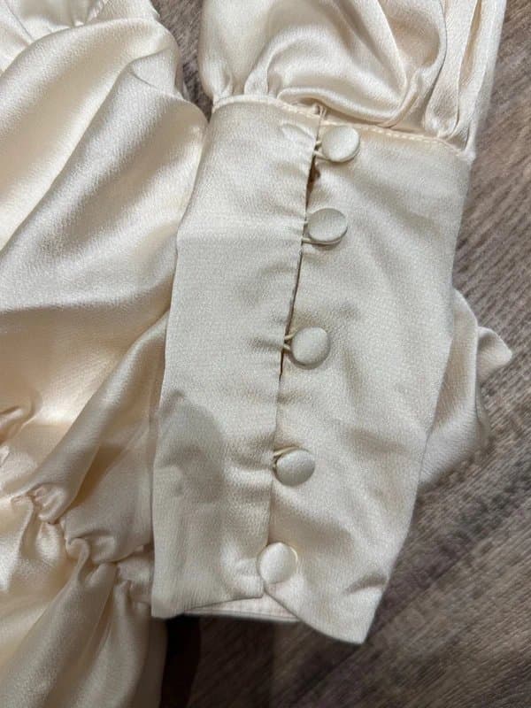 ASOS Satin cream ruched top