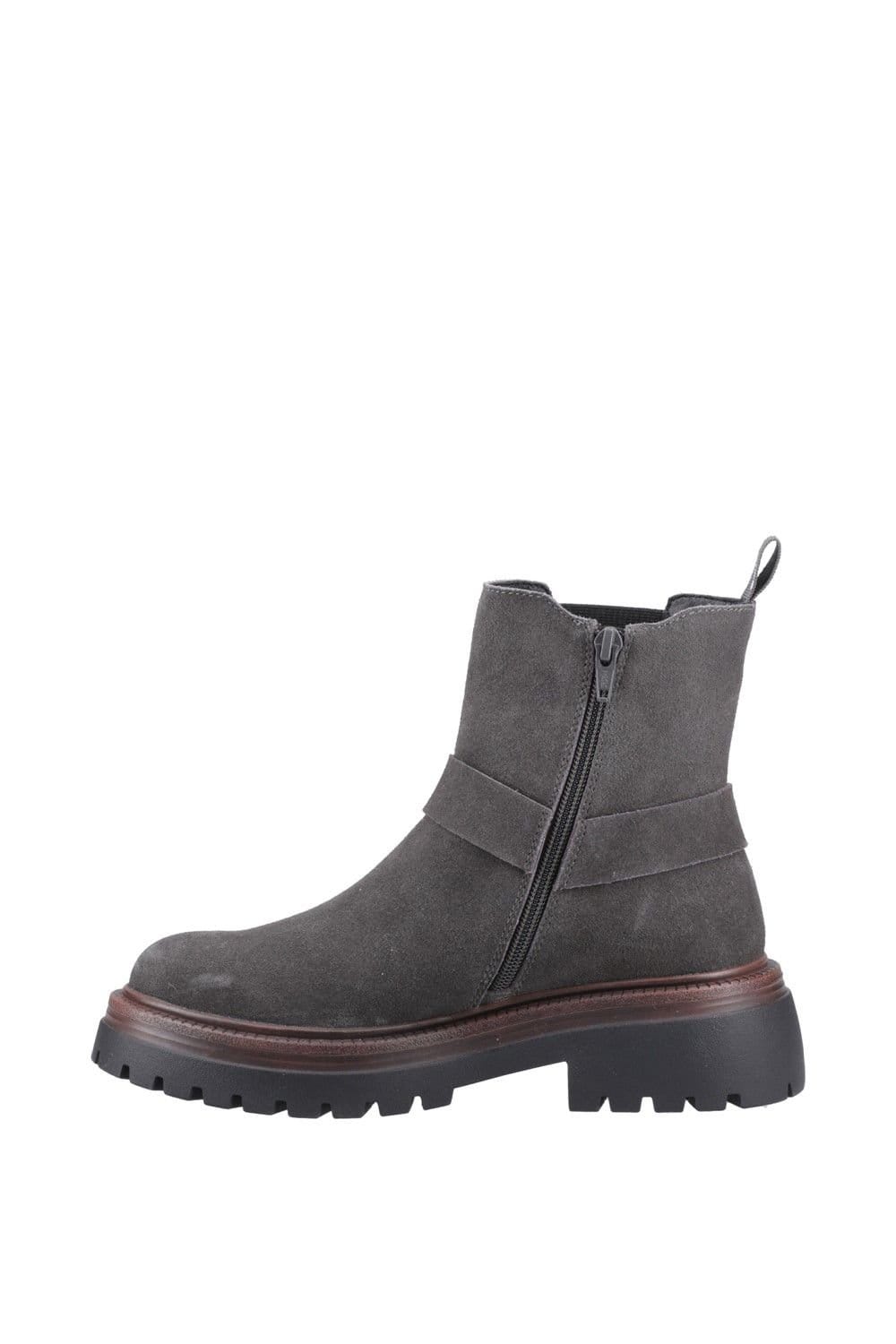 Hush Puppies Hush Puppies Women's Raye Buckle Boot Suede in Charcoal - 4