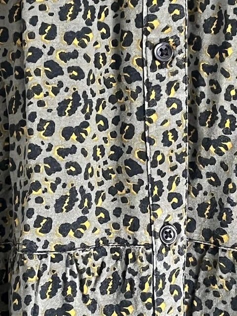 TU Khaki Leopard Print Smock Shirt Dress Size 18