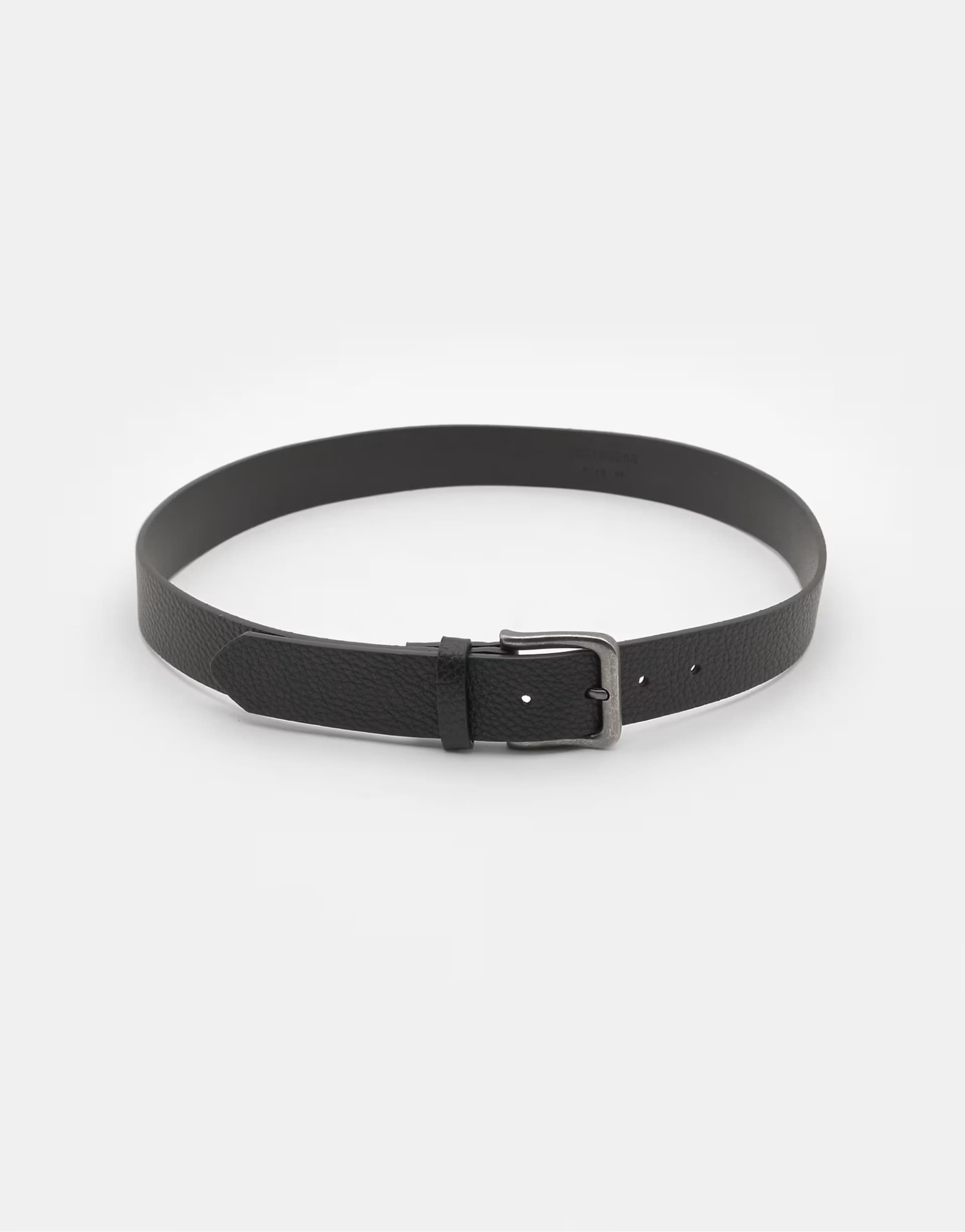 ASOS Pull&Bear Textured leather effect belt in black