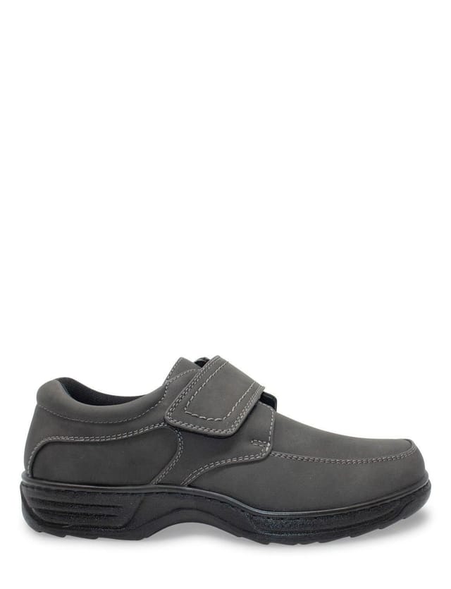 Cushion Walk Cushion Walk Men's Touch Fasten Wide Fit Shoe With Gel Pad in Grey - 2