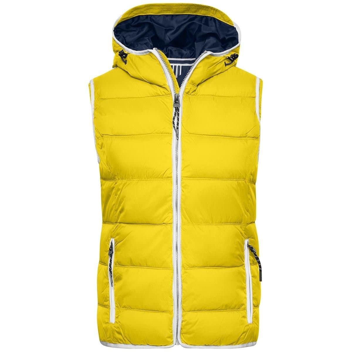 James and Nicholson James and Nicholson Women's Maritime Gilet in Bright Yellow