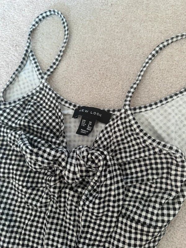 New Look Gingham bodysuit size 10