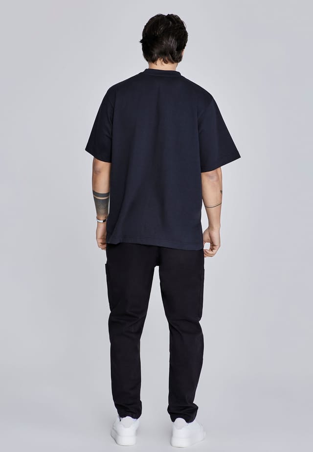 SikSilk SikSilk Men's Oversized T-Shirt in Black - 3