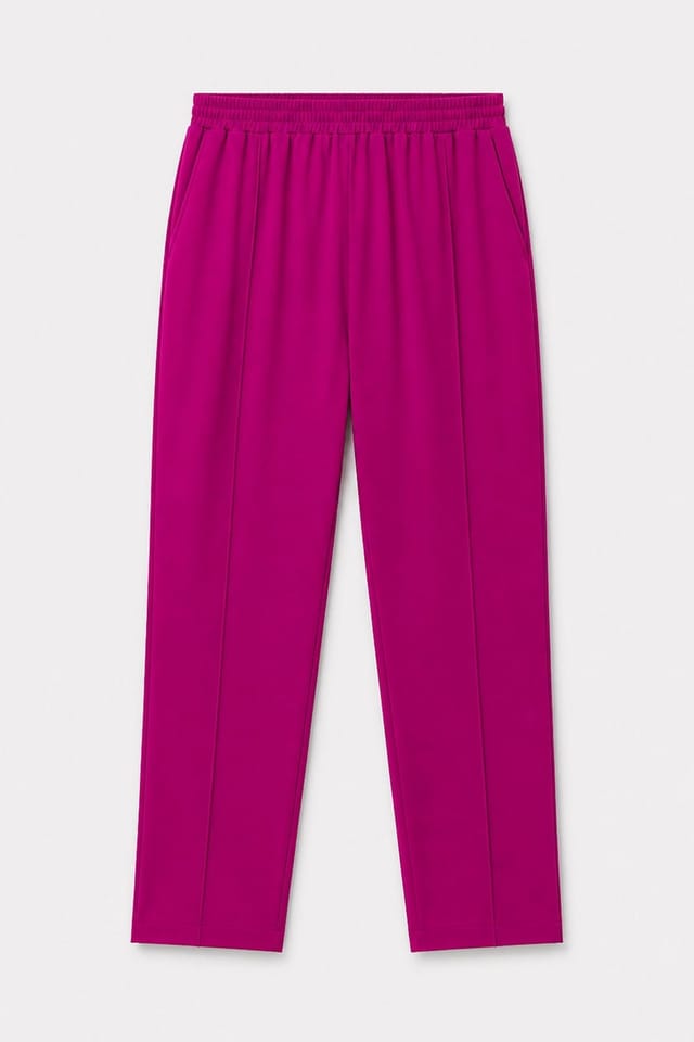 Kettlewell Kettlewell Women's Pintuck Front Slim Tapered Trousers in Fuchsia - 2