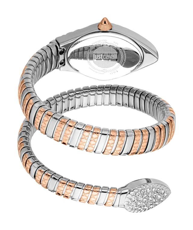 Just Cavalli Just Cavalli Women's Snake Two Tone Silver & Rose Gold Color Silver dial Two Toned Watch - 2