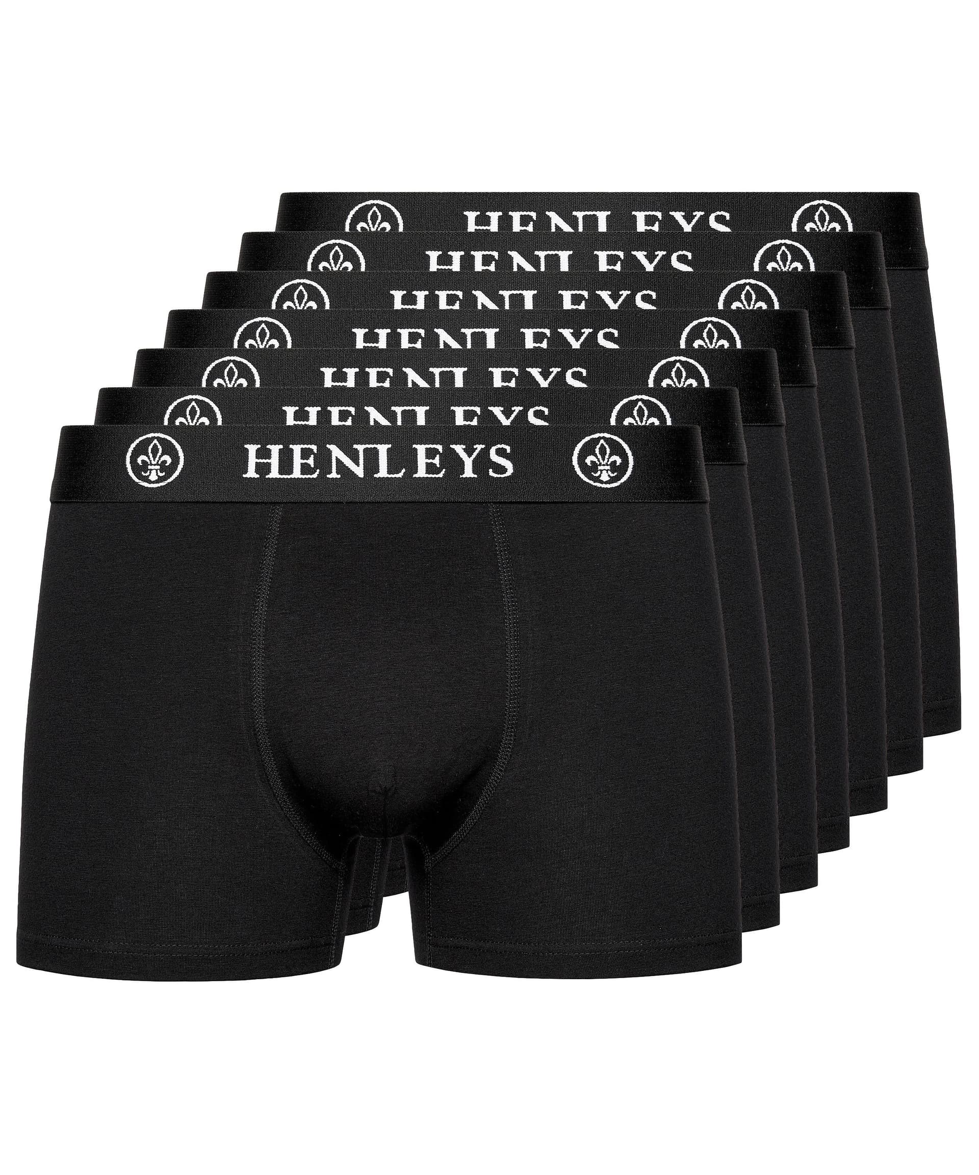 Henleys Henleys Men's McBlacken Boxers 7pk in Black