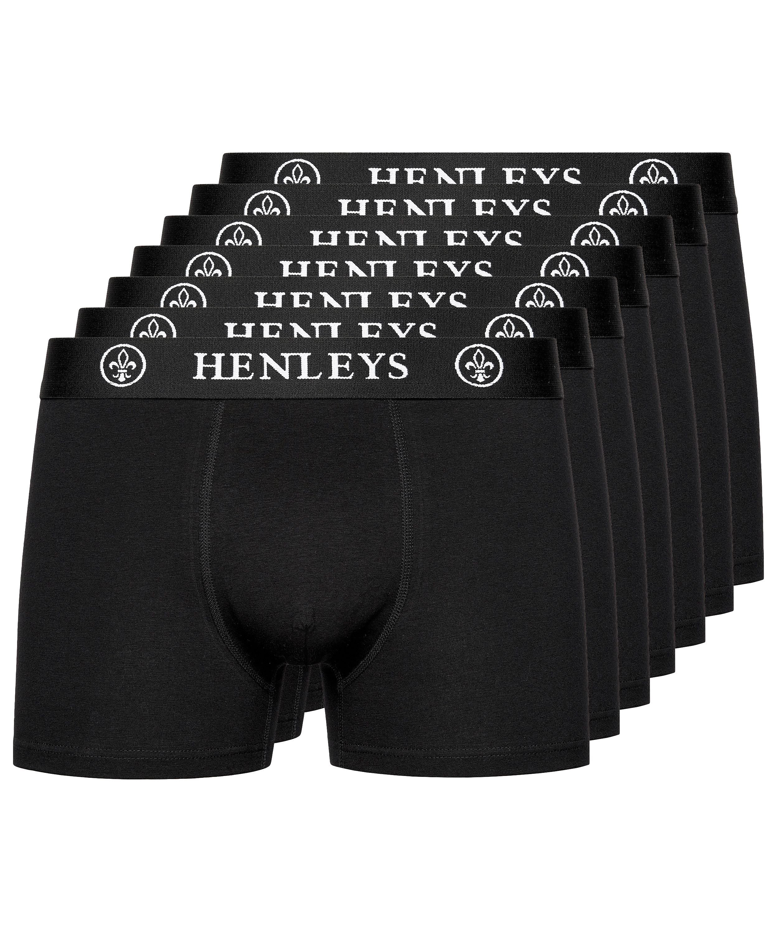 Henleys Henleys Men's McBlacken Boxers 7pk in Black - 4