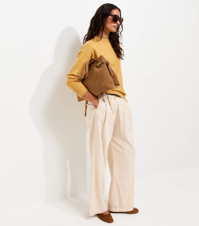 New Look Women's Dark Yellow Side Split Knitted Jumper New Look - 3