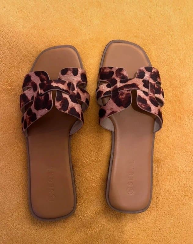 ASOS Stork flat sandals in leopard from asos
