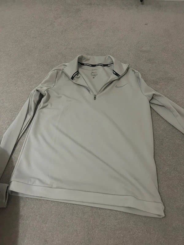 Nike grey nike quarter zip up top