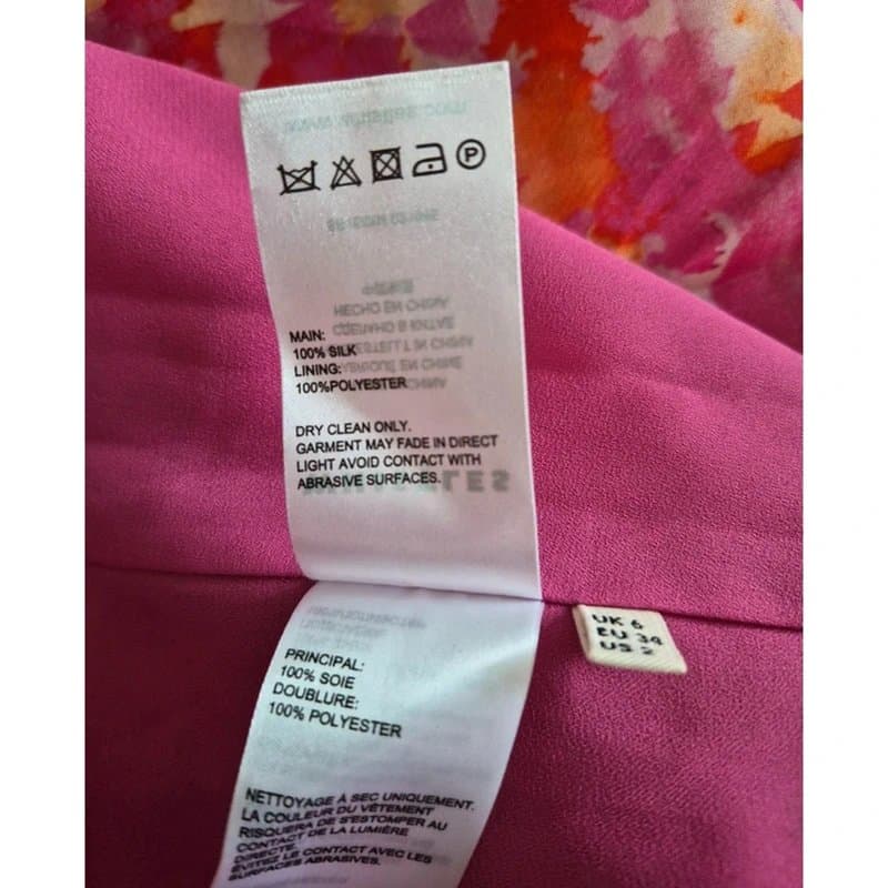 Whistles Whistles pink silk womens vneck midi dress UK size 6