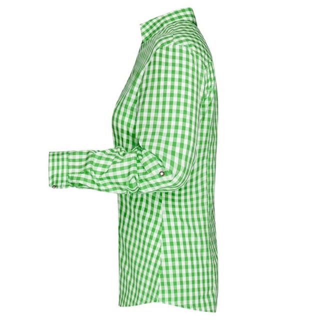 James and Nicholson James and Nicholson Women's Traditional Shirt in Green - 3