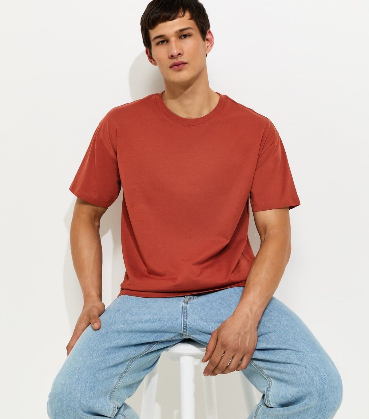 New Look New Look Rust Brown Oversized Short Sleeve T-Shirt