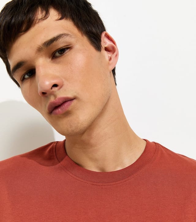 New Look Men's Rust Brown Oversized Short Sleeve T-Shirt New Look - 3