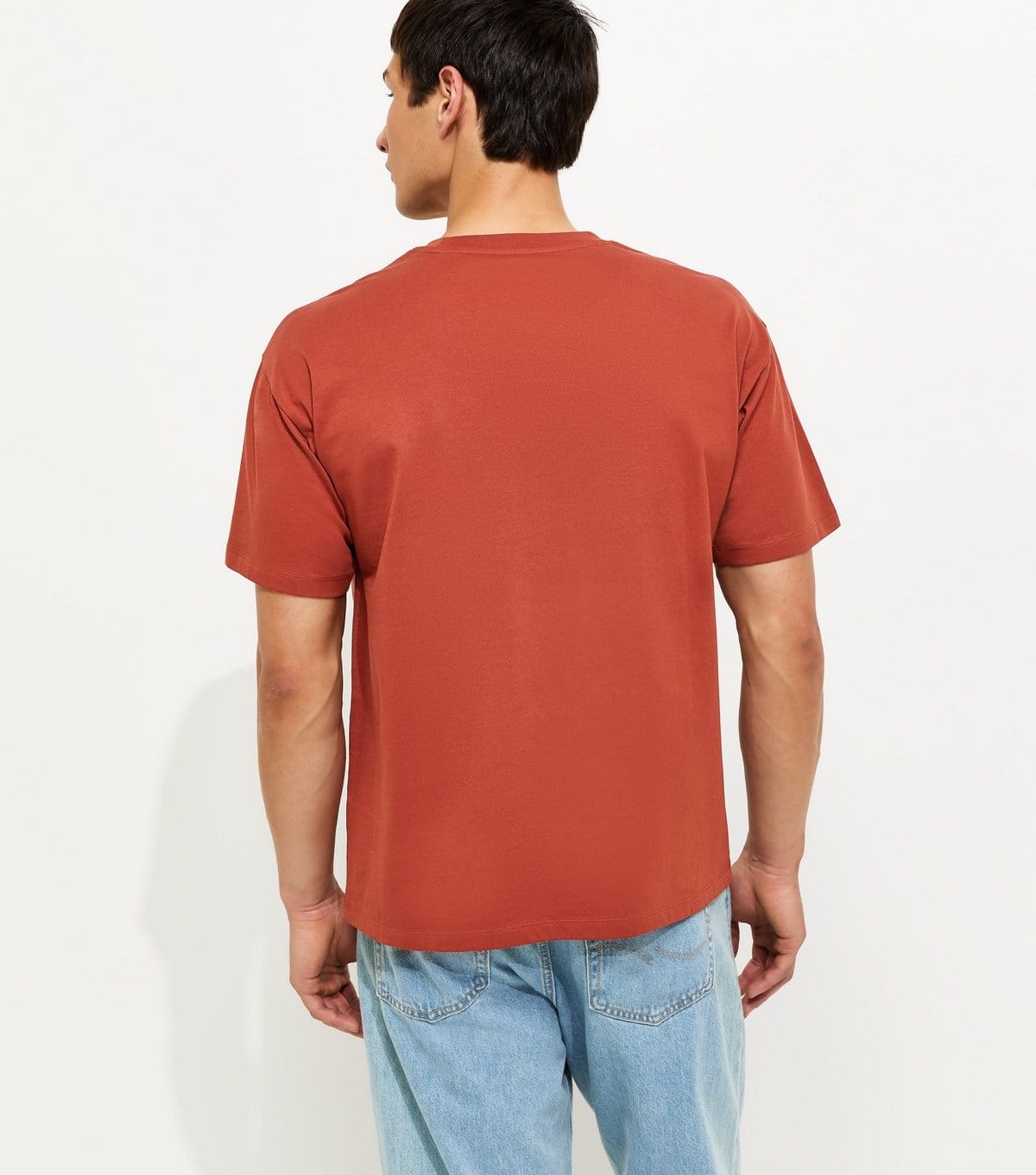 New Look Men's Rust Brown Oversized Short Sleeve T-Shirt New Look - 4