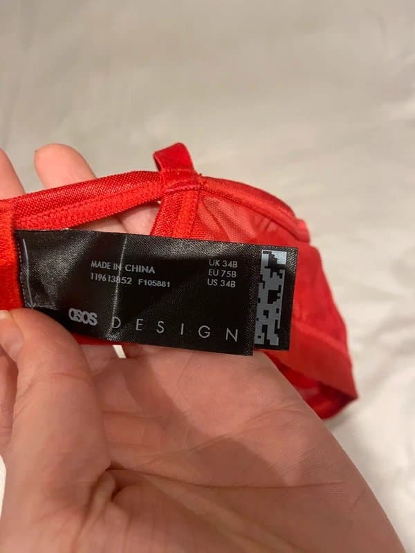 ASOS Red lace bra