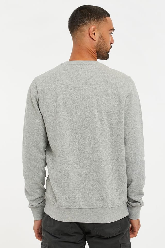 Threadbare Threadbare Men's Cotton Blend Crew Neck Sweatshirt in Light Grey - 2