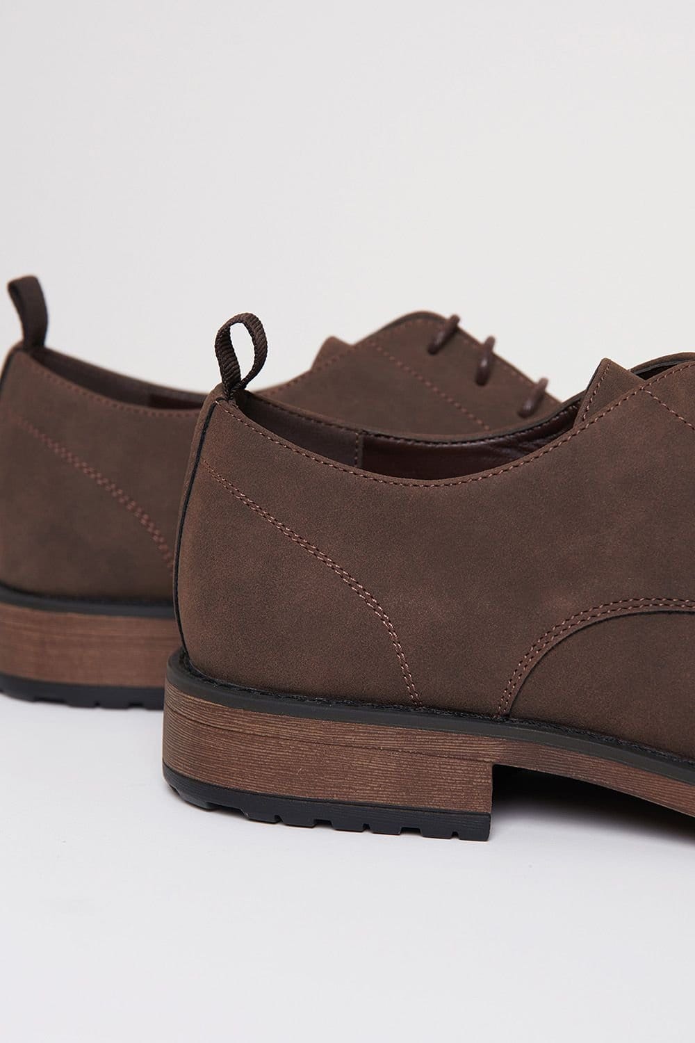 Threadbare Threadbare Men's Faux Suede Derby Shoes in Brown - 4