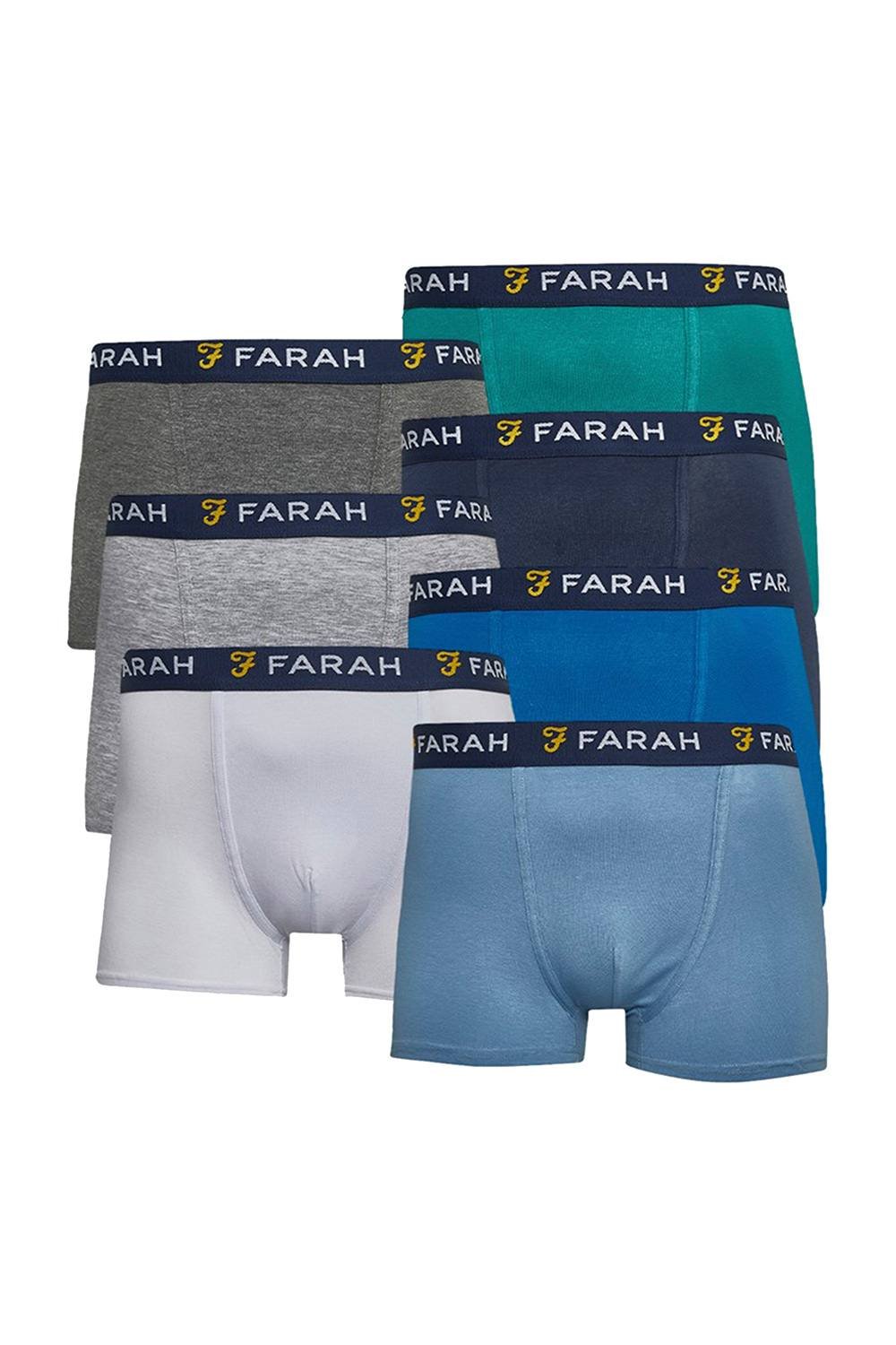 Farah FARAH Men's 7 Pack Cotton Breathable Boxers Underwear - Chander Collection - 3