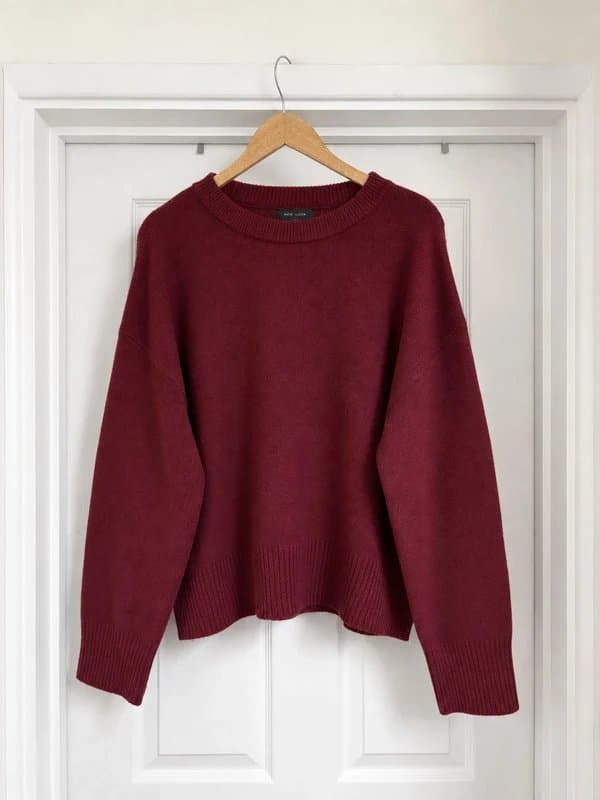 New Look Lovely Women’s New Look Burgundy Soft Knit Sweater Jumper Top size XL 20-22
