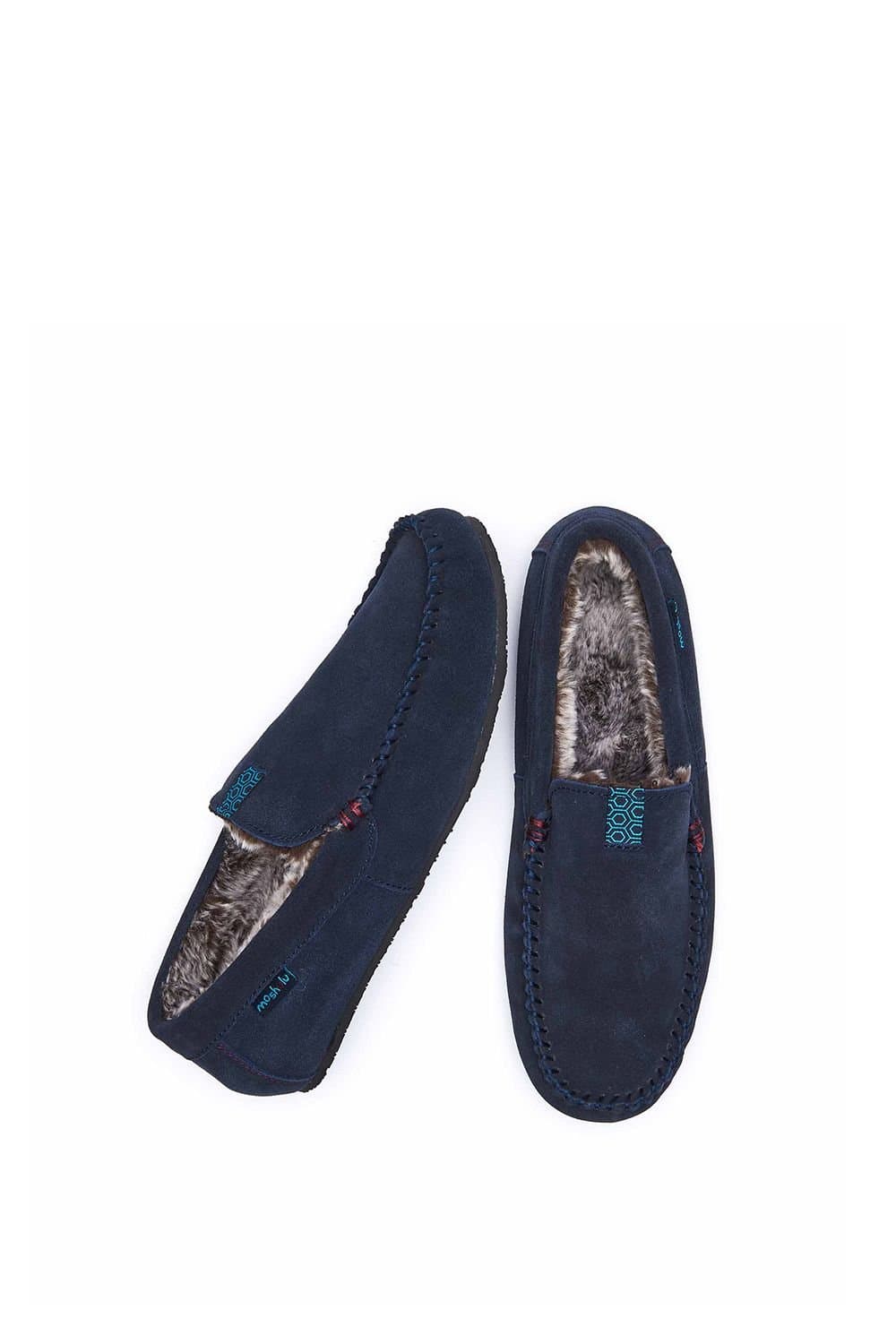 Moshulu Moshulu Men's 'Fielding 3' Moccasin Slippers in Navy