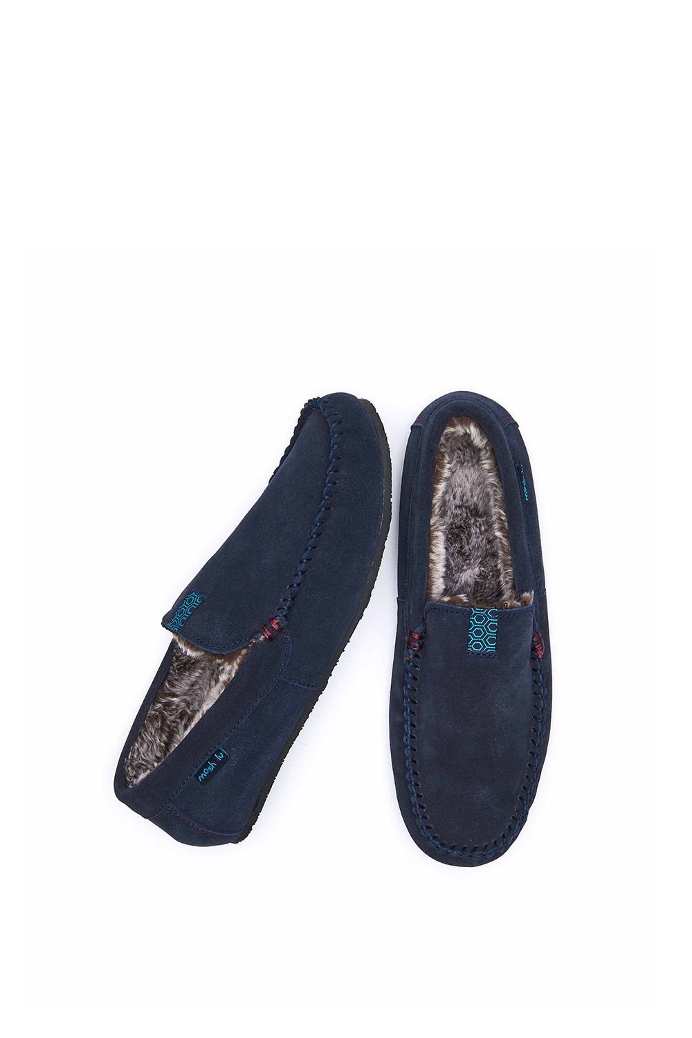 Moshulu Moshulu Men's 'Fielding 3' Moccasin Slippers in Navy - 4