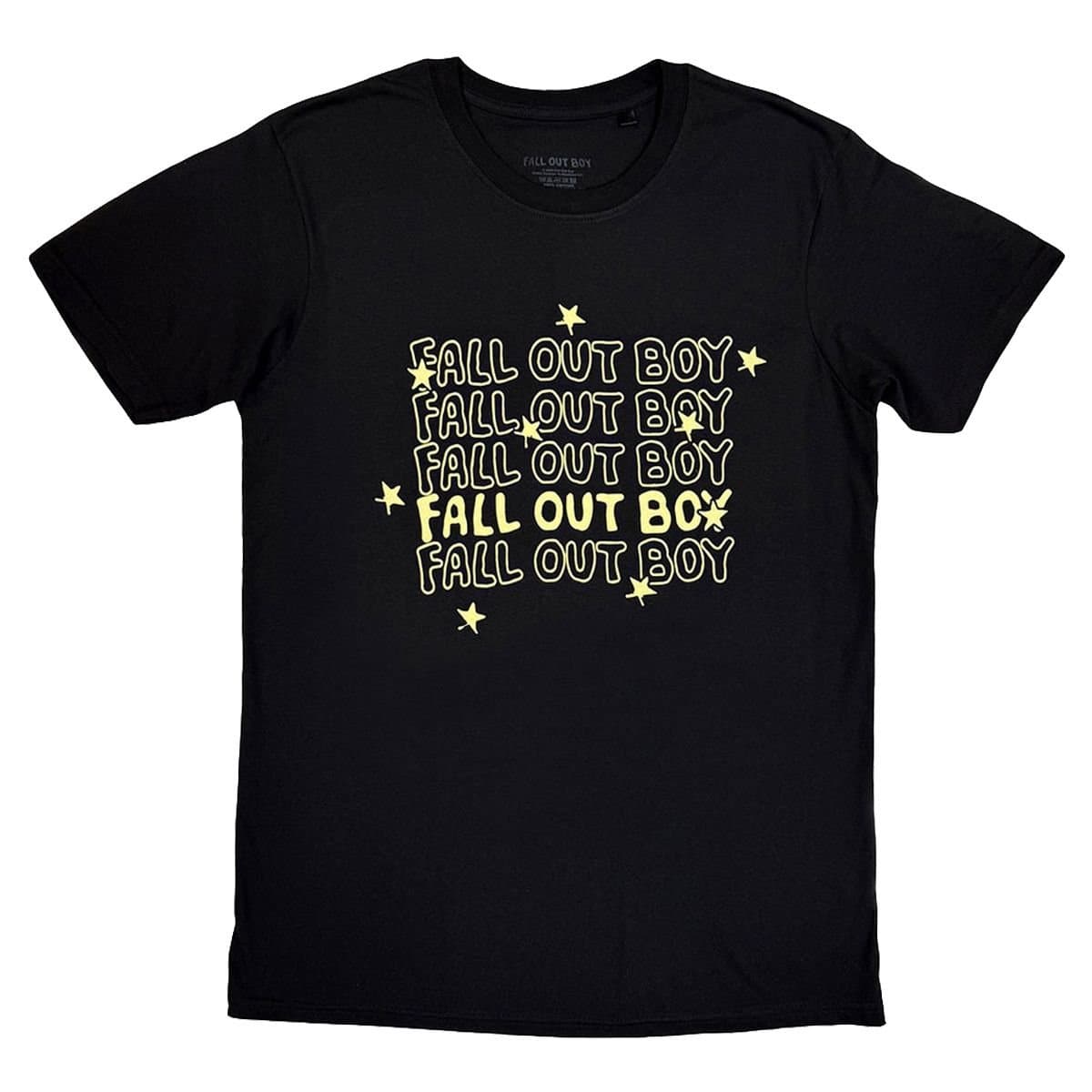 Fall Out Boy Fall Out Boy Men's Repeat Logo T-Shirt in Black