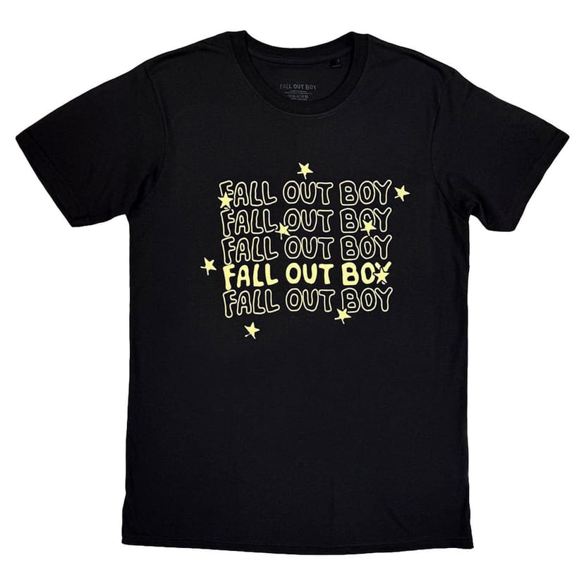 Fall Out Boy Fall Out Boy Men's Repeat Logo T-Shirt in Black - 1