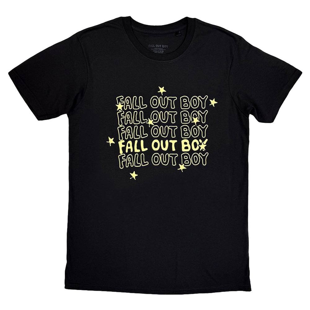 Fall Out Boy Fall Out Boy Men's Repeat Logo T-Shirt in Black - 2