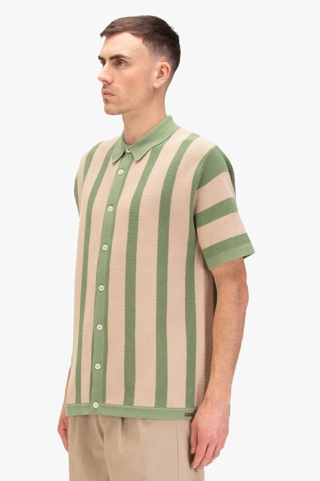 Luke 1977 Luke 1977 Men's Deck Knitted Shirt in Light Green - 3