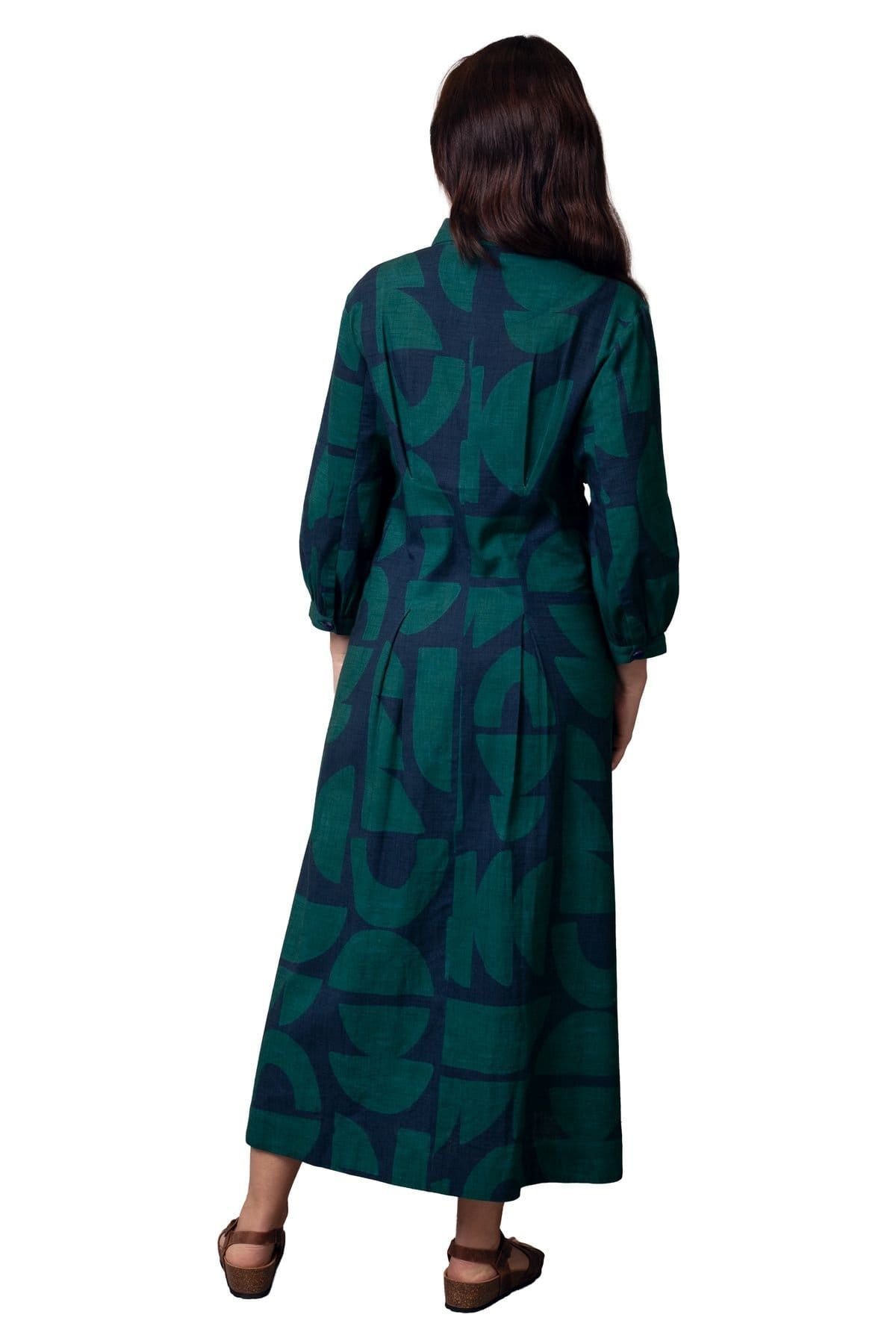 Celtic & Co Celtic & Co Women's Pleat Detail Shirt Dress in Mid Navy - 4