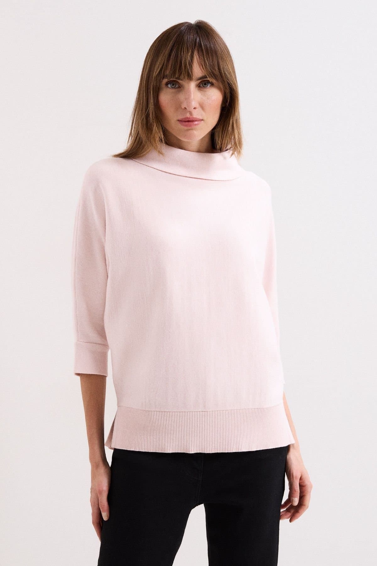 Phase Eight Phase Eight Women's Salima Knit 3/4 Sleeve Sweater in Pale Pink