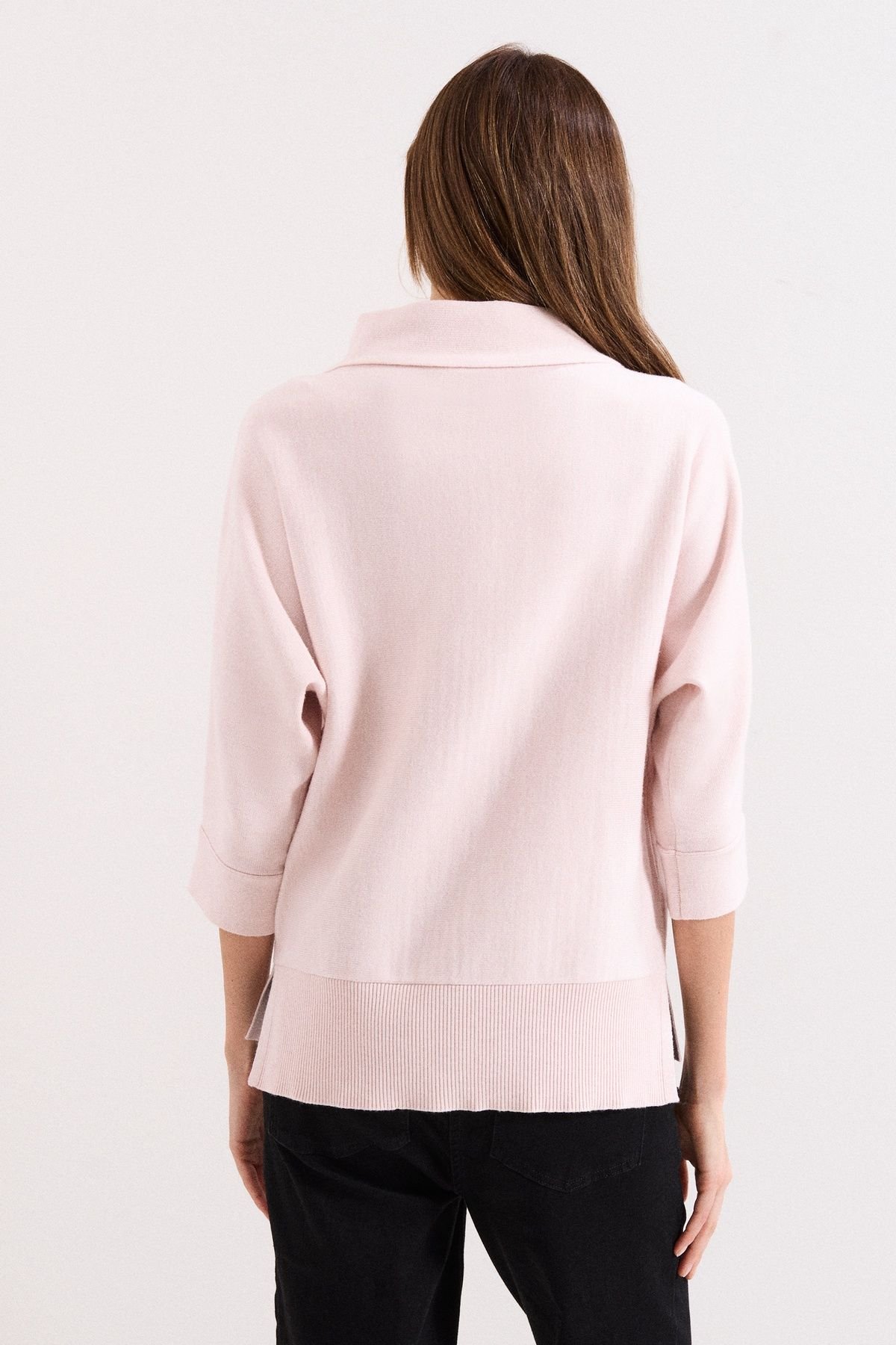 Phase Eight Phase Eight Women's Salima Knit 3/4 Sleeve Sweater in Pale Pink - 4