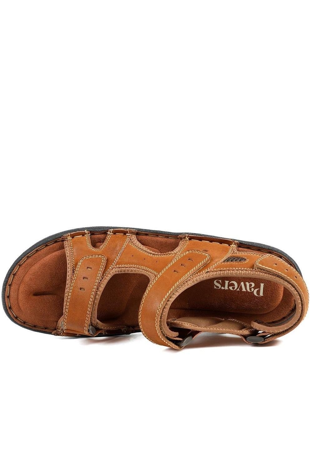 Pavers Pavers Men's Leather Dual Fit Sandals in Tan - 4