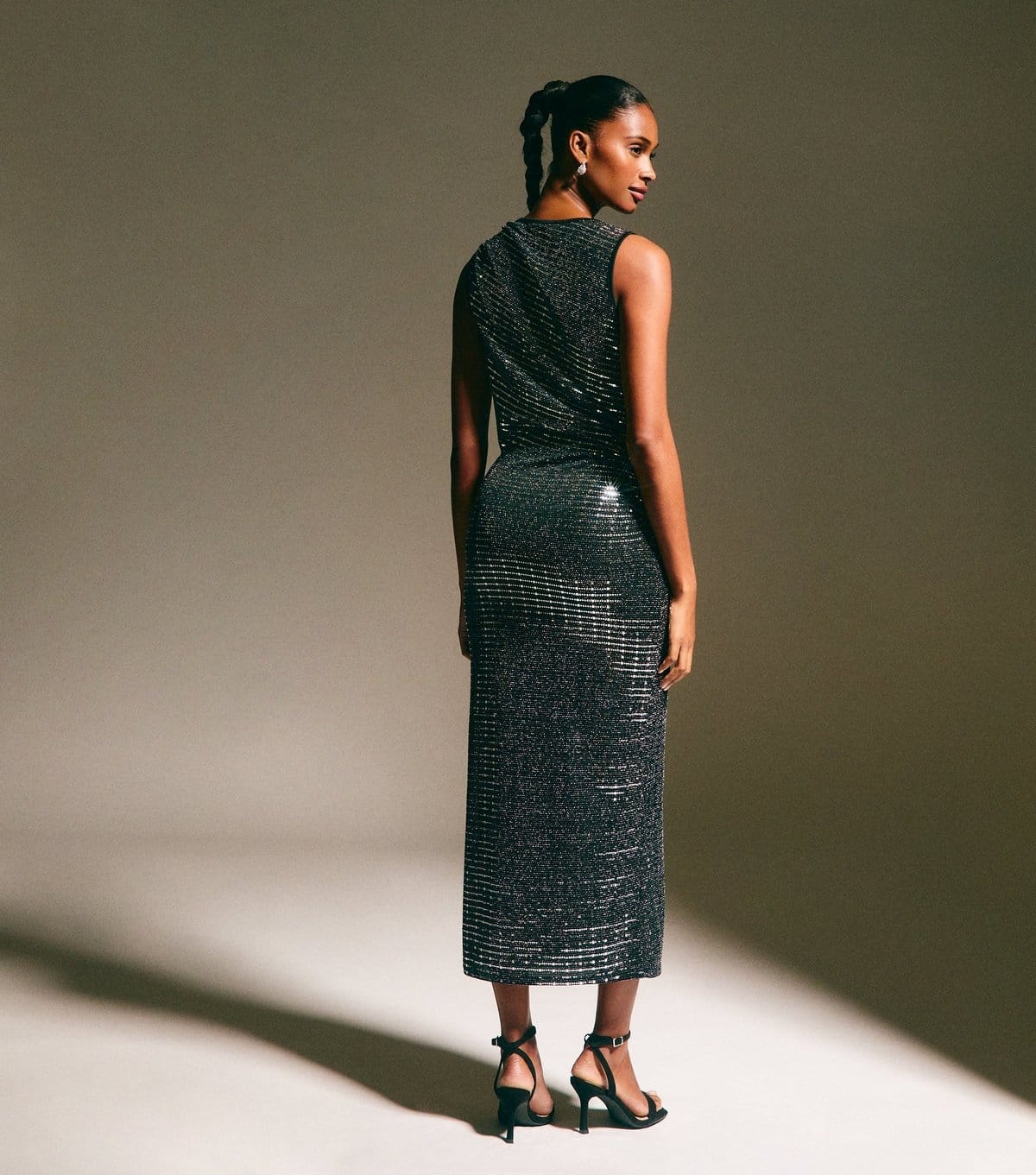 New Look Women's Silver Sequin Embellished Midi Dress New Look - 4