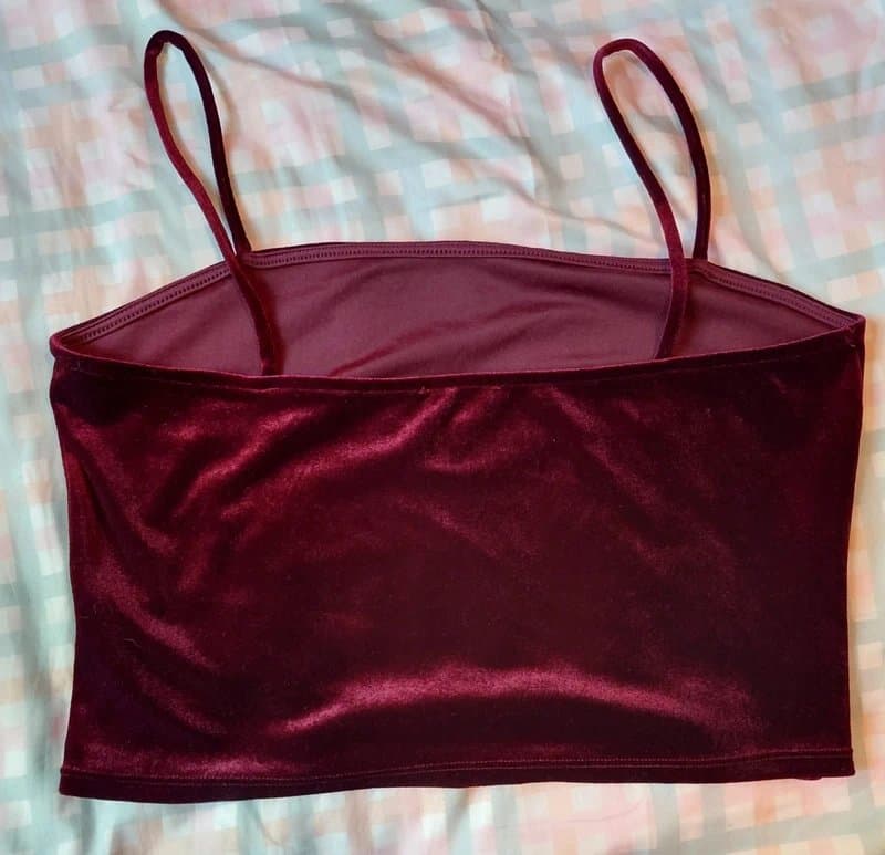 Topshop gothic velvet cami