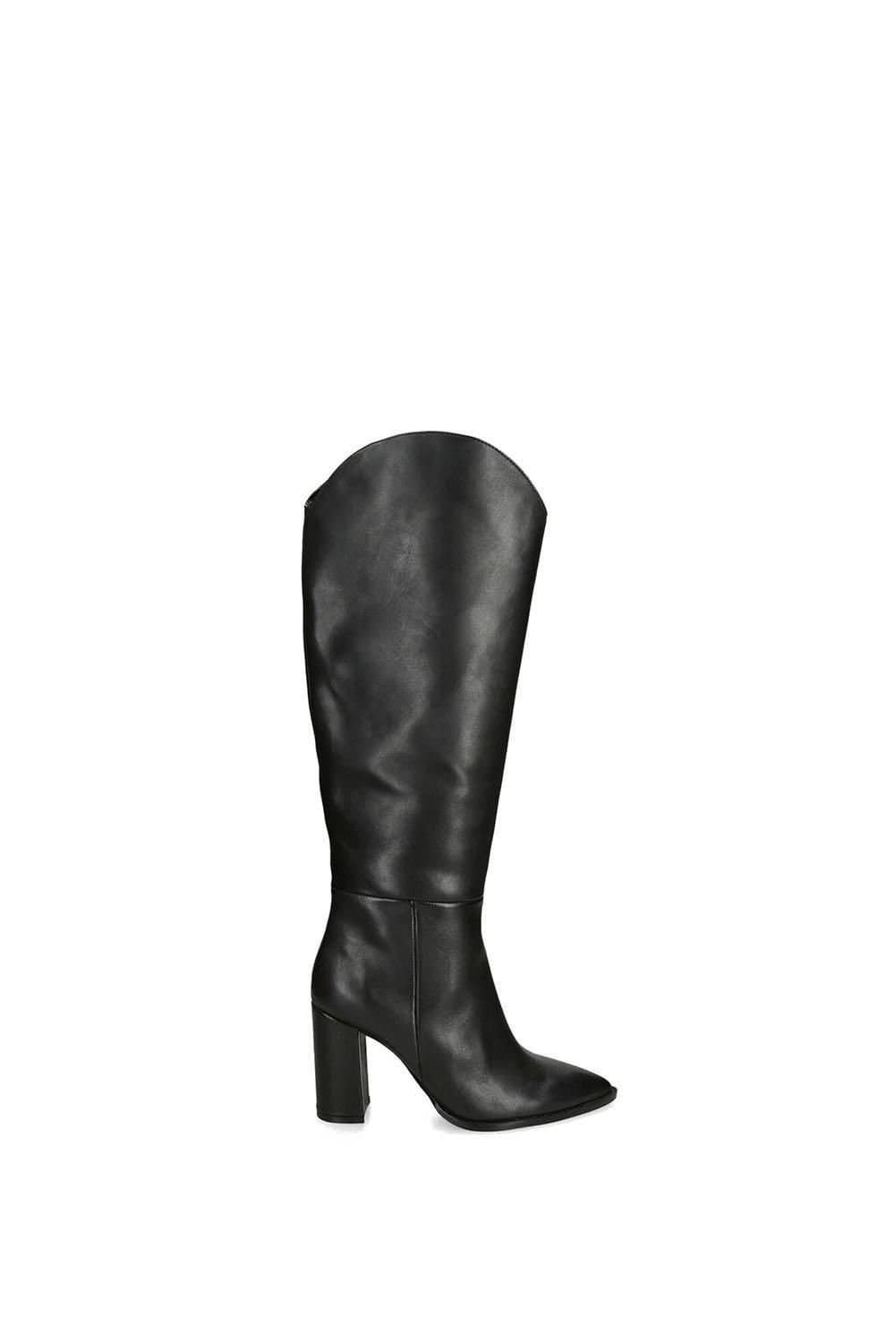 Steve Madden STEVE MADDEN Women's 'Bixby Black Leather' Leather Boots