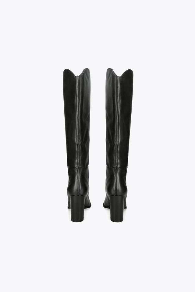 Steve Madden STEVE MADDEN Women's 'Bixby Black Leather' Leather Boots - 3